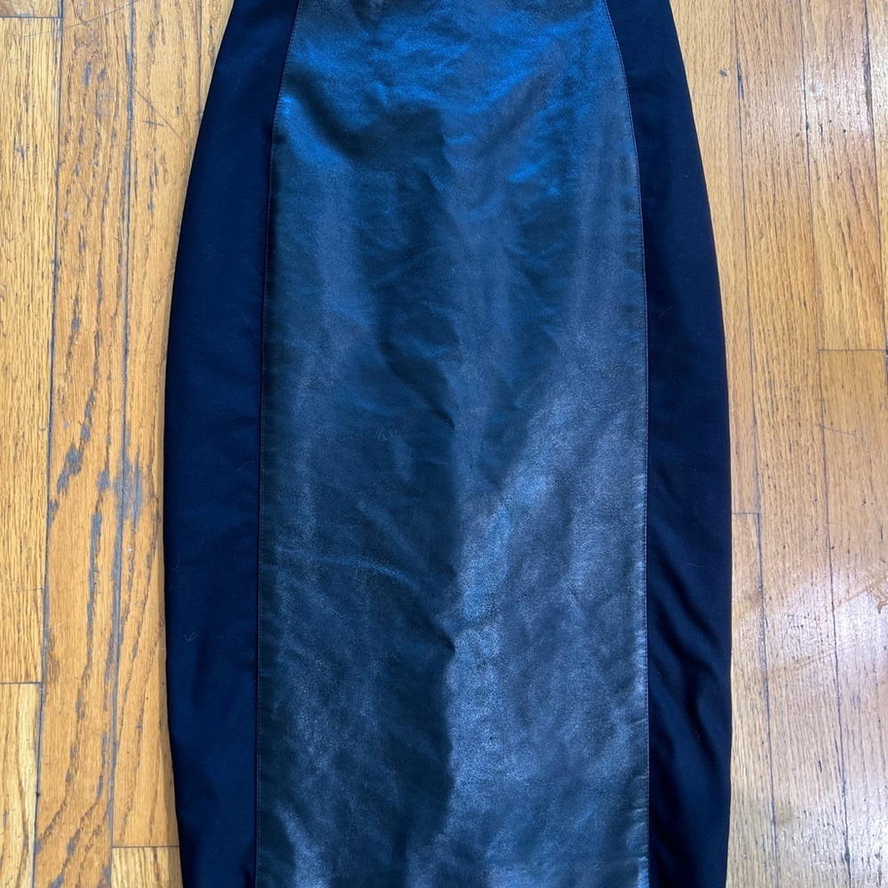 Stella McCartney Elegant Black Pencil Skirt Faux Leather